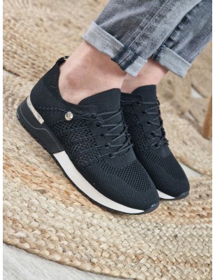 Baskets femme sneakers LPB Demy noires