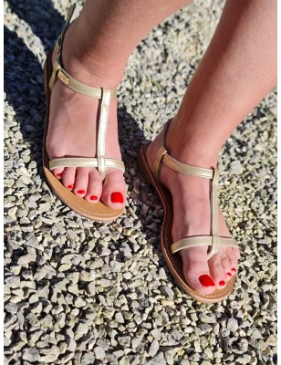 Sandales femme LPB Bulle or