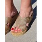 Mules femme compensées LPB Florenza rose gold Mules femme compensées LPB Florenza rose gold