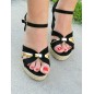 Sandales femme compensées Soline noires Sandales femme compensées Soline noires