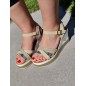 Sandales compensées femme Dona dorées Sandales compensées femme Dona dorées