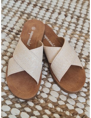 Mules femme Naomi beige