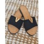 Mules femme suédine Angela noires