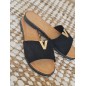 Mules femme suédine Angela noires