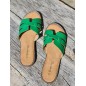 Mules femme Becky vertes
