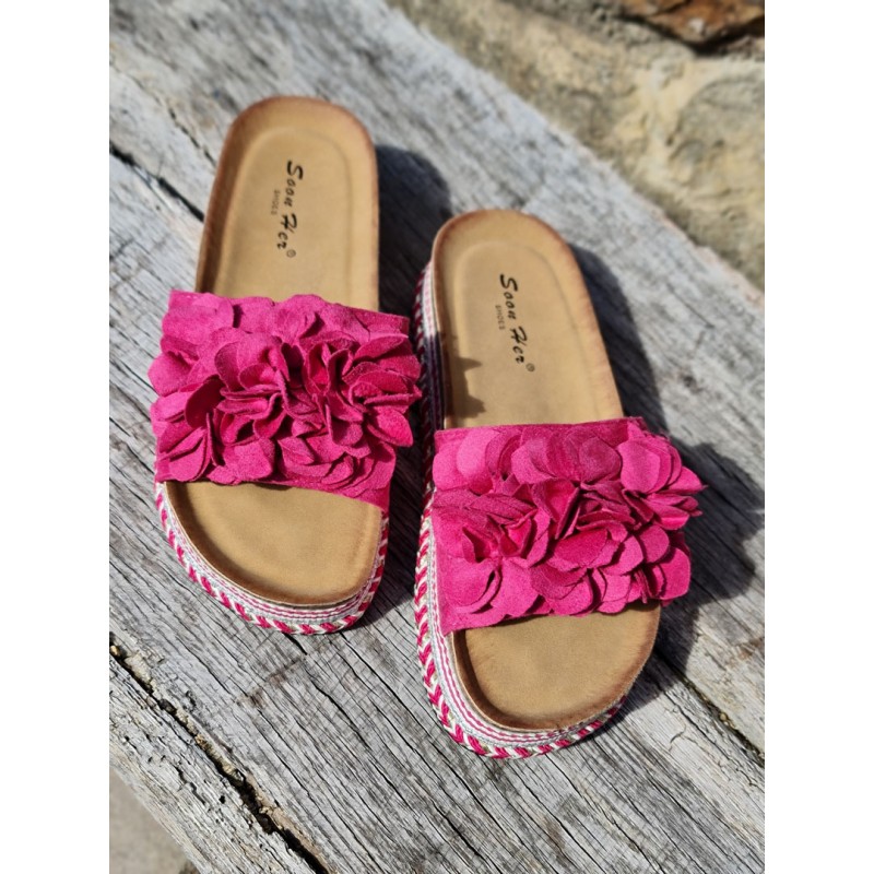 Mules à plateforme Alexa fuchsia Mules à plateforme Alexa fuchsia