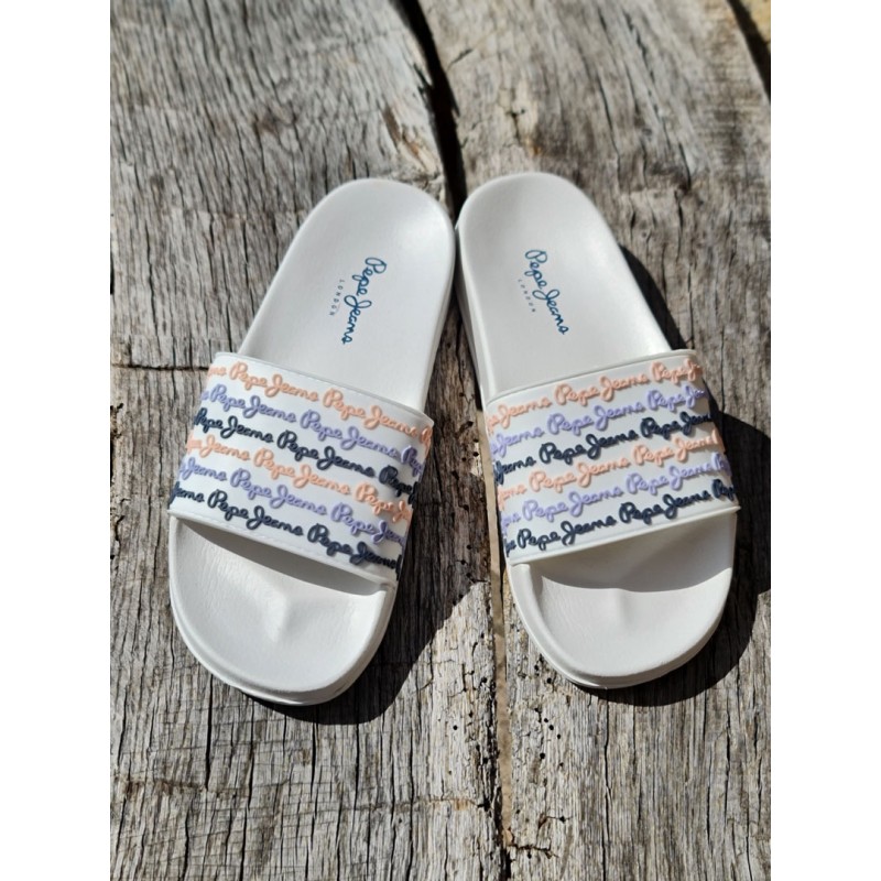 Claquettes Pepe Jeans Slider Set blanches