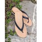 Tongs femme Oriane noires pailletées