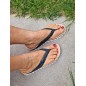 Tongs femme Oriane noires pailletées