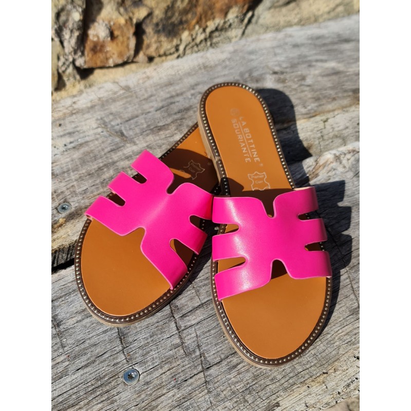 Mules femme Evy fuchsia