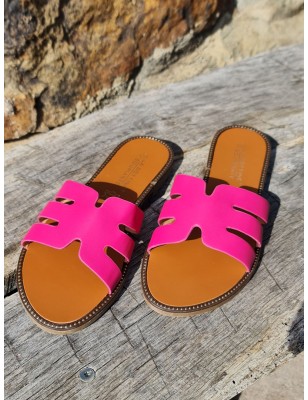 Mules femme Evy fuchsia