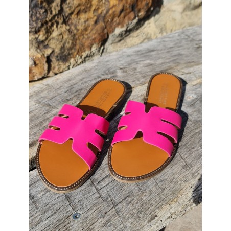 Mules femme Evy fuchsia