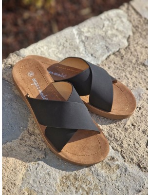 Mules femme Naomi noires