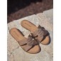 Mules femme Nora champagne