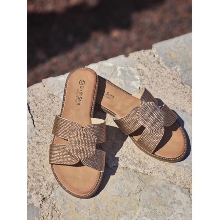 Mules femme Nora rose gold