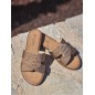 Mules femme Nora champagne
