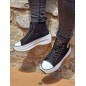 Baskets femme montantes Kaporal Christa velours noir Baskets femme montantes Kaporal Christa velours noir