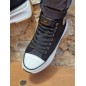 Baskets femme montantes Kaporal Christa velours noir Baskets femme montantes Kaporal Christa velours noir