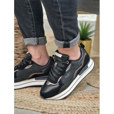 Baskets femme Pepe Jeans Rusper Nas noires