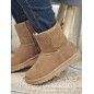Boots fourrées femme Pepe Jeans Diss Gloss camel