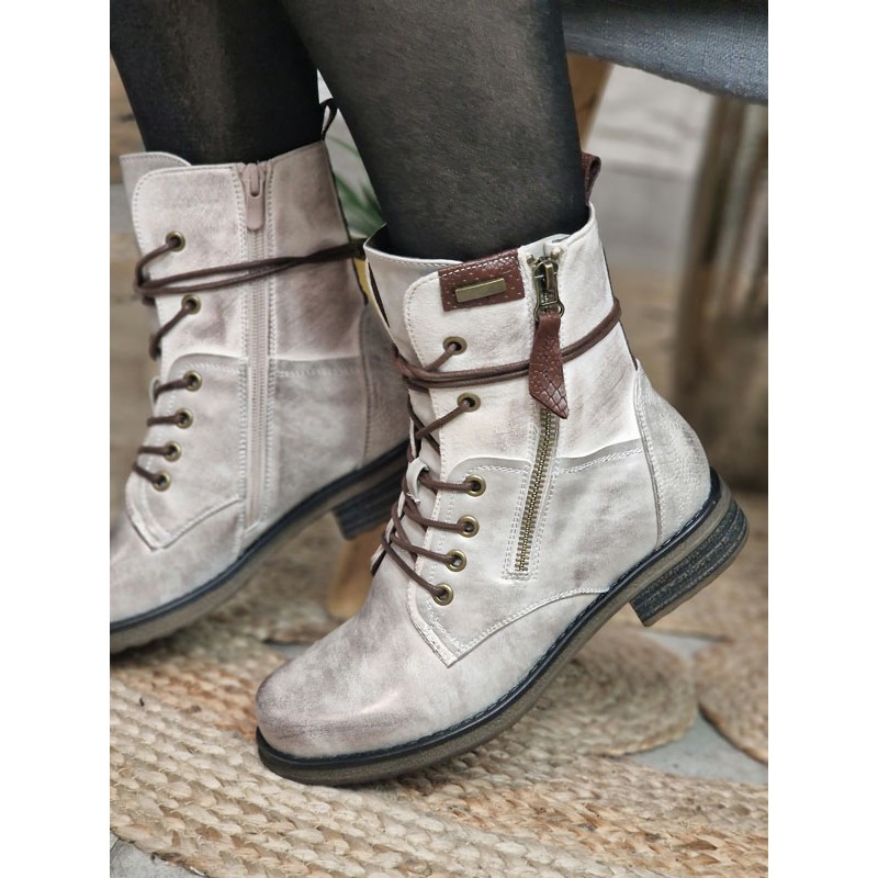 Bottines femme Alyson argent
