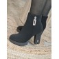 Bottines femme talon suédine Maeva noires Bottines femme talon suédine Maeva noires