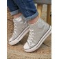 Baskets montantes femme LPB Emmy argent Baskets montantes femme LPB Emmy argent