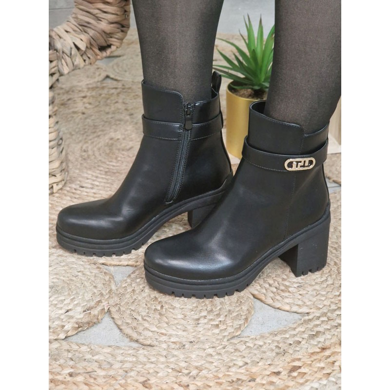 Bottines femme talon Marie noires Bottines femme talon Marie noires