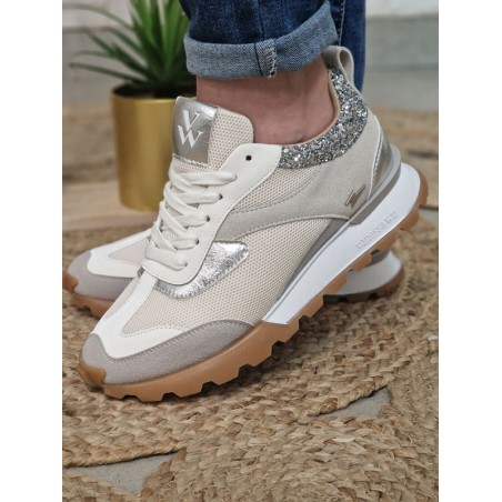Baskets femme sneakers Vanessa Wu Samantha ecru