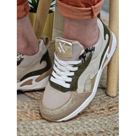 Baskets femme sneakers Vanessa Wu Arya beiges