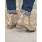 Bottines femme ruban Alba dorées Bottines femme ruban Alba dorées