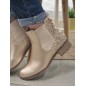 Bottines femme ruban Alba dorées Bottines femme ruban Alba dorées