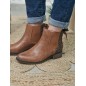 Bottines femme ruban Alba camel Bottines femme ruban Alba camel