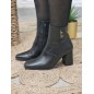 Bottines talon femme LPB Celiana noires croco