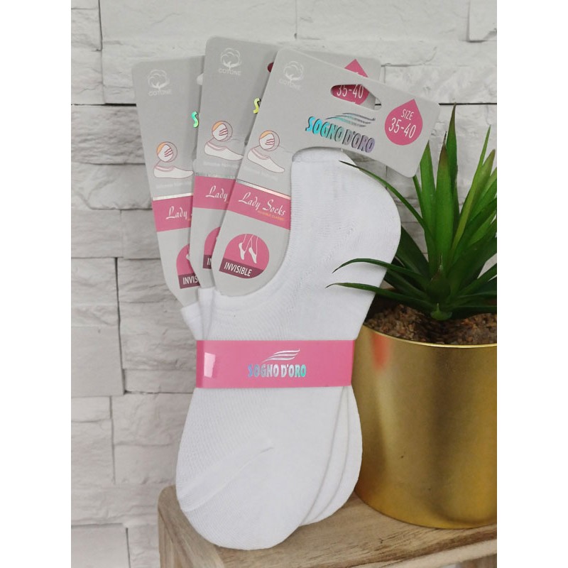 Lot de 3 paires de chaussettes basses blanches
