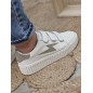 Baskets femme éclair Vanessa Wu Eva blanc/beige Baskets femme éclair Vanessa Wu Eva blanc/beige