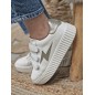 Baskets femme éclair Vanessa Wu Eva blanc/beige Baskets femme éclair Vanessa Wu Eva blanc/beige
