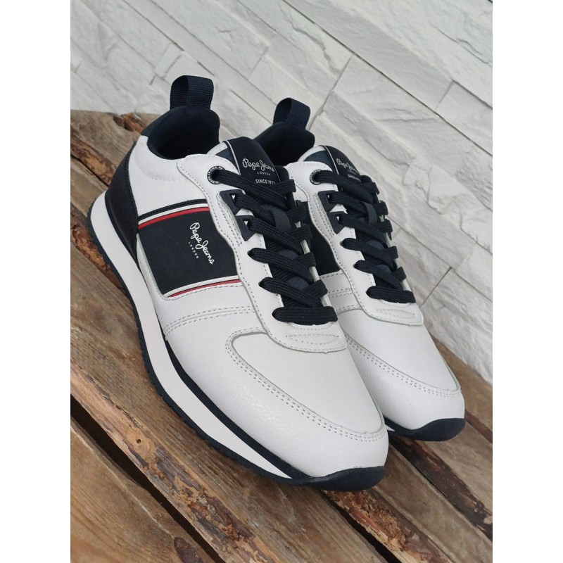 Baskets homme Pepe Jeans tour club basic blanches Baskets homme Pepe Jeans tour club basic blanches