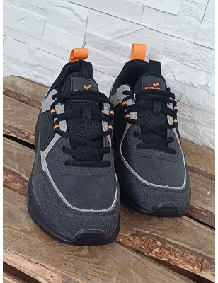 Baskets homme Kaporal Dolpi noires et grises bi-matière