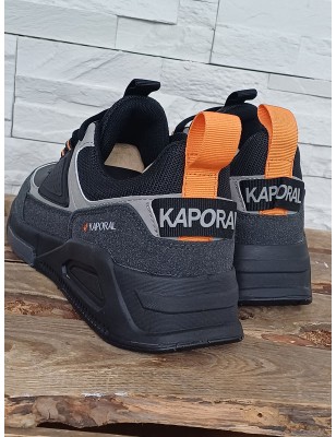 Baskets homme Kaporal Dolpi noires et grises bi-matière