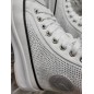 Baskets femme montantes Kaporal Christa blanches strass