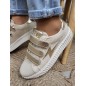 Baskets femme éclair Vanessa Wu Summer beige/or Baskets femme éclair Vanessa Wu Summer beige/or