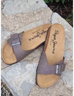 Mules homme Pepe Jeans Bio basic marron