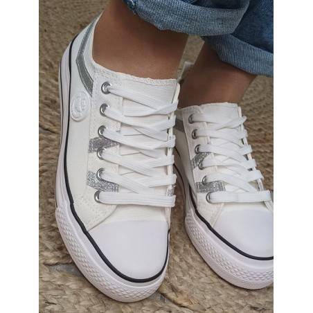 Baskets Ish Original 'Super Mom' - Toile Blanche, Semelle Caoutchouc, Neuves Avec Emballage