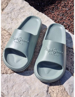 Claquettes homme Pepe Jeans Beach slide kaki