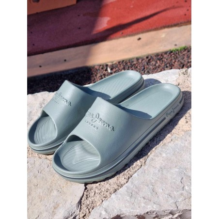 Claquettes homme Pepe Jeans Beach slide kaki