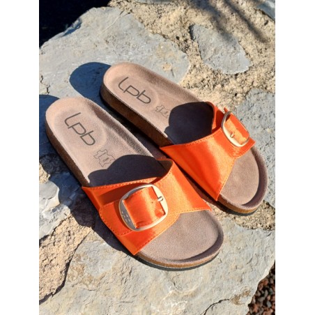 Mules femme LPB Fleurice orange