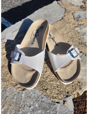 Mules femme Pepe Jeans Oban Nacar blanches