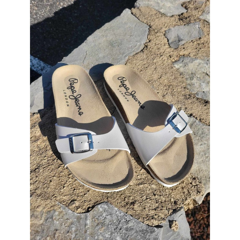 Mules femme Pepe Jeans Oban Nacar blanches