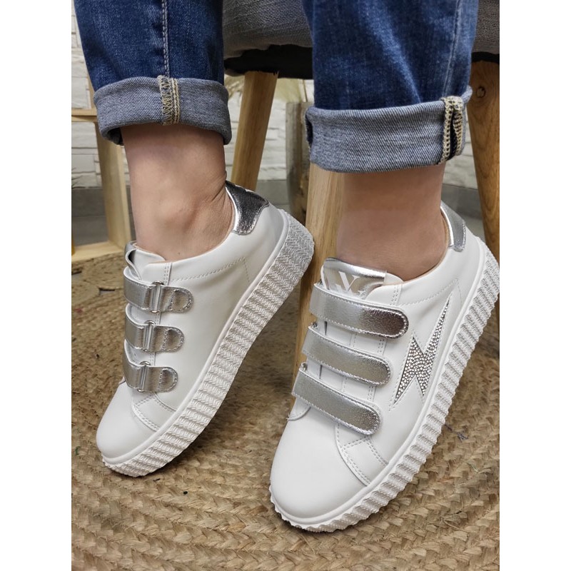 Chaussure Vanessa Wu Vanessa Wu MARILOU White Gold Fast Delivery